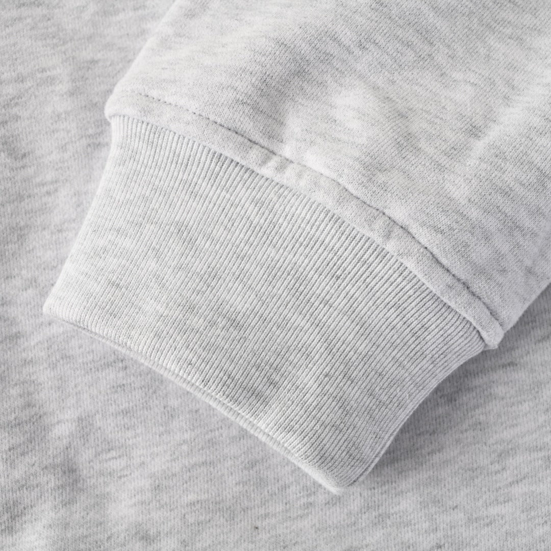 Acne Studios Grey Melange Full Zip Stand Collar Sweat Jacket