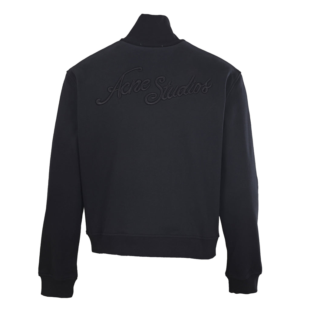 Acne Studios Black Full Zip Stand Collar Sweat Jacket