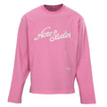 Acne Studios Pink Logo Embroidered Long Sleeve Tee