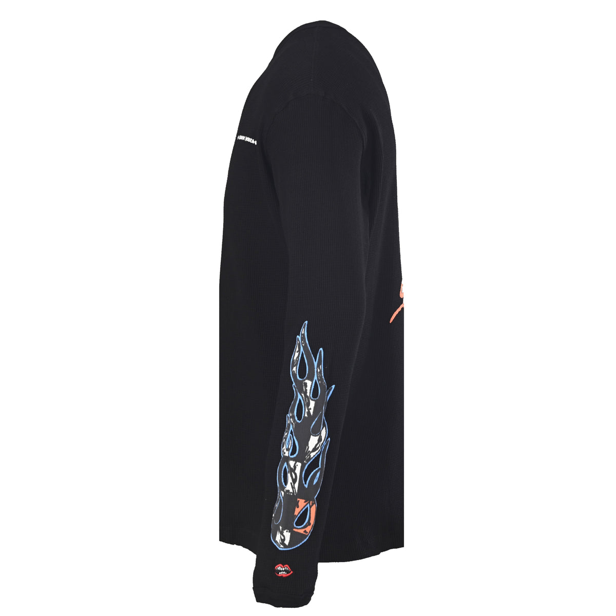 Chrome Hearts Sinister Black Waffle Long Sleeve Thermal Tee