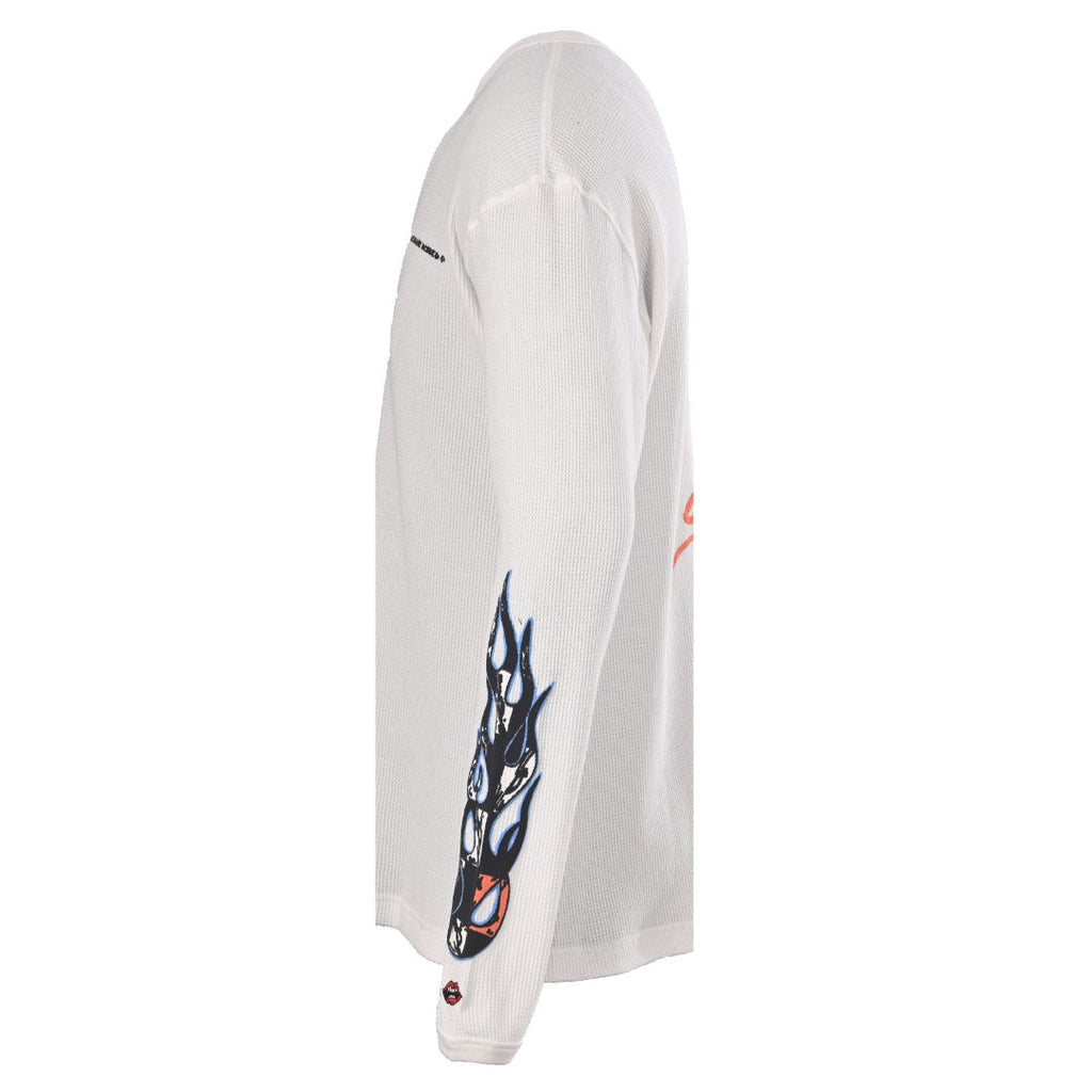 Chrome Hearts Sinister White Waffle Long Sleeve Thermal Tee