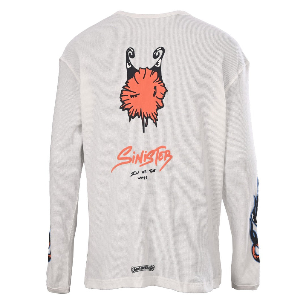 Chrome Hearts Sinister White Waffle Long Sleeve Thermal Tee