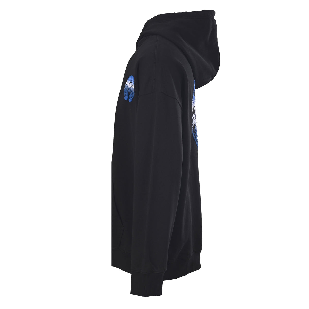 Chrome Hearts Horseshoe Logo Black Gradient Blue Embroidered Hoodie