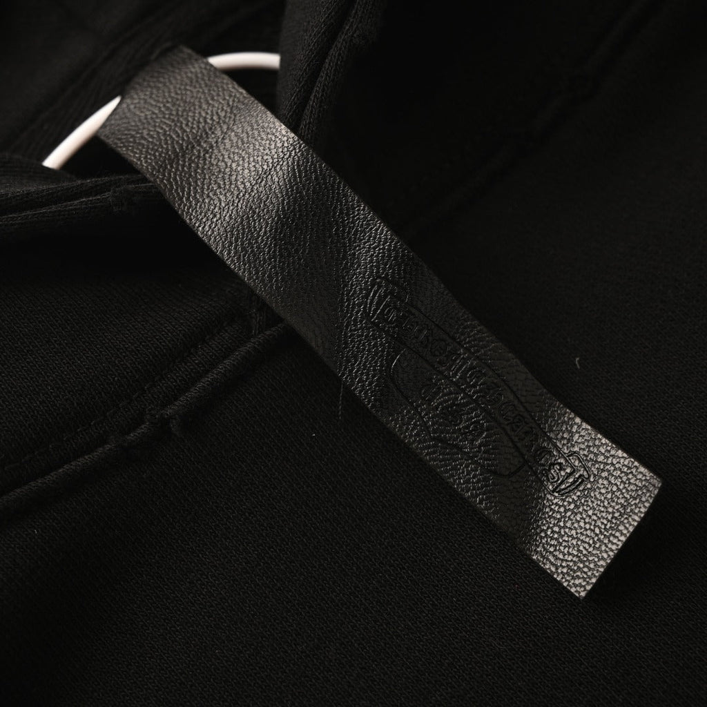 Chrome Hearts Horseshoe Logo Black Gradient Blue Embroidered Hoodie