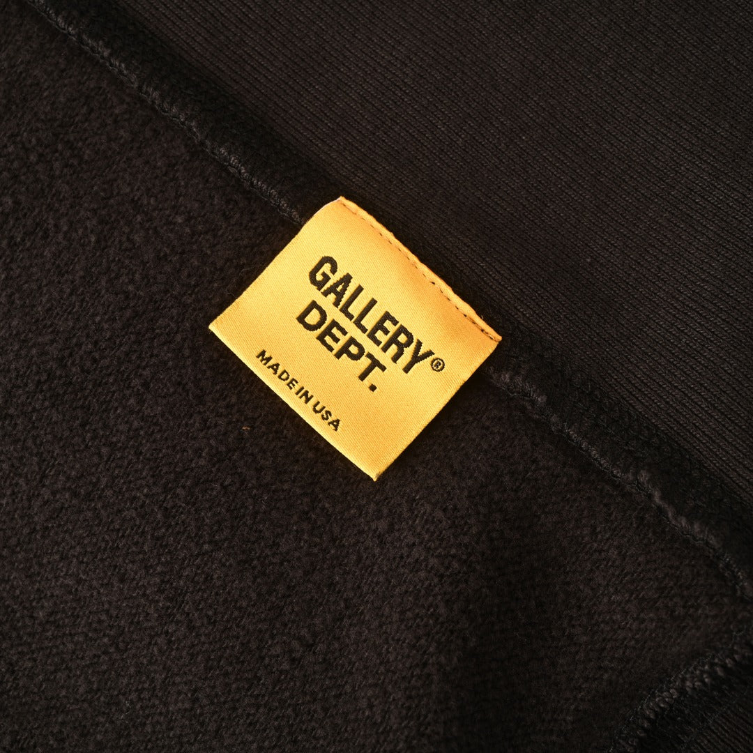 Gallery Dept Black Logo Full Zip Hoodie