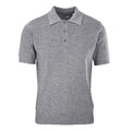 Burberry Grey Knit Short Sleeve Polo Shirt