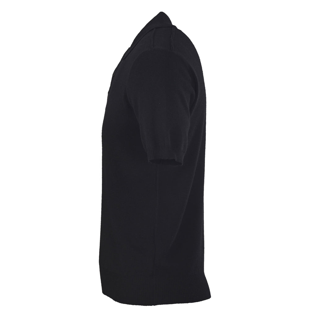 Burberry Black Knit Short Sleeve Polo Shirt