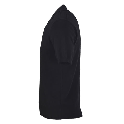 Burberry Black Knit Short Sleeve Polo Shirt