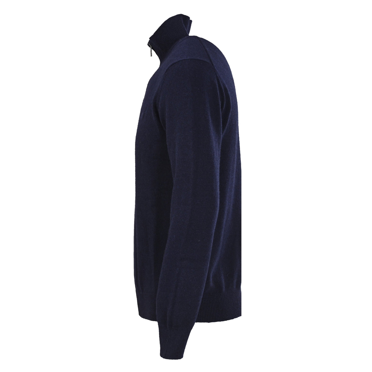 Burberry Navy Half Zip Equestrian Logo Knit Sweater