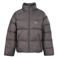 Balenciaga Taupe Embroidered Logo Stand Collar Puffer Jacket