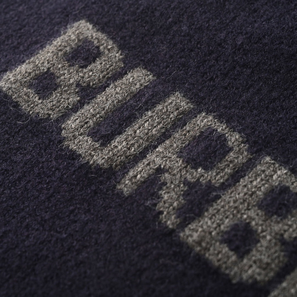 Burberry Navy Equestrian Knight Logo Crew Neck Knit Sweater