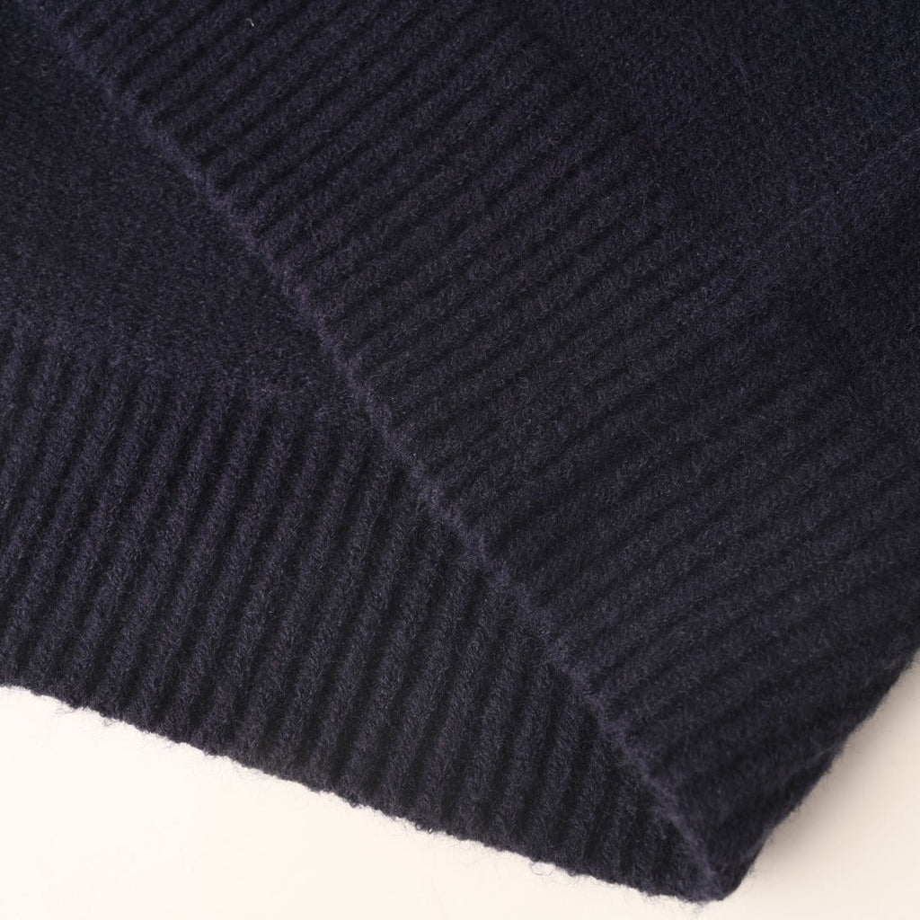 Burberry Navy Equestrian Knight Logo Crew Neck Knit Sweater