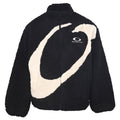 Balenciaga Black White Logo Fleece Zip Jacket