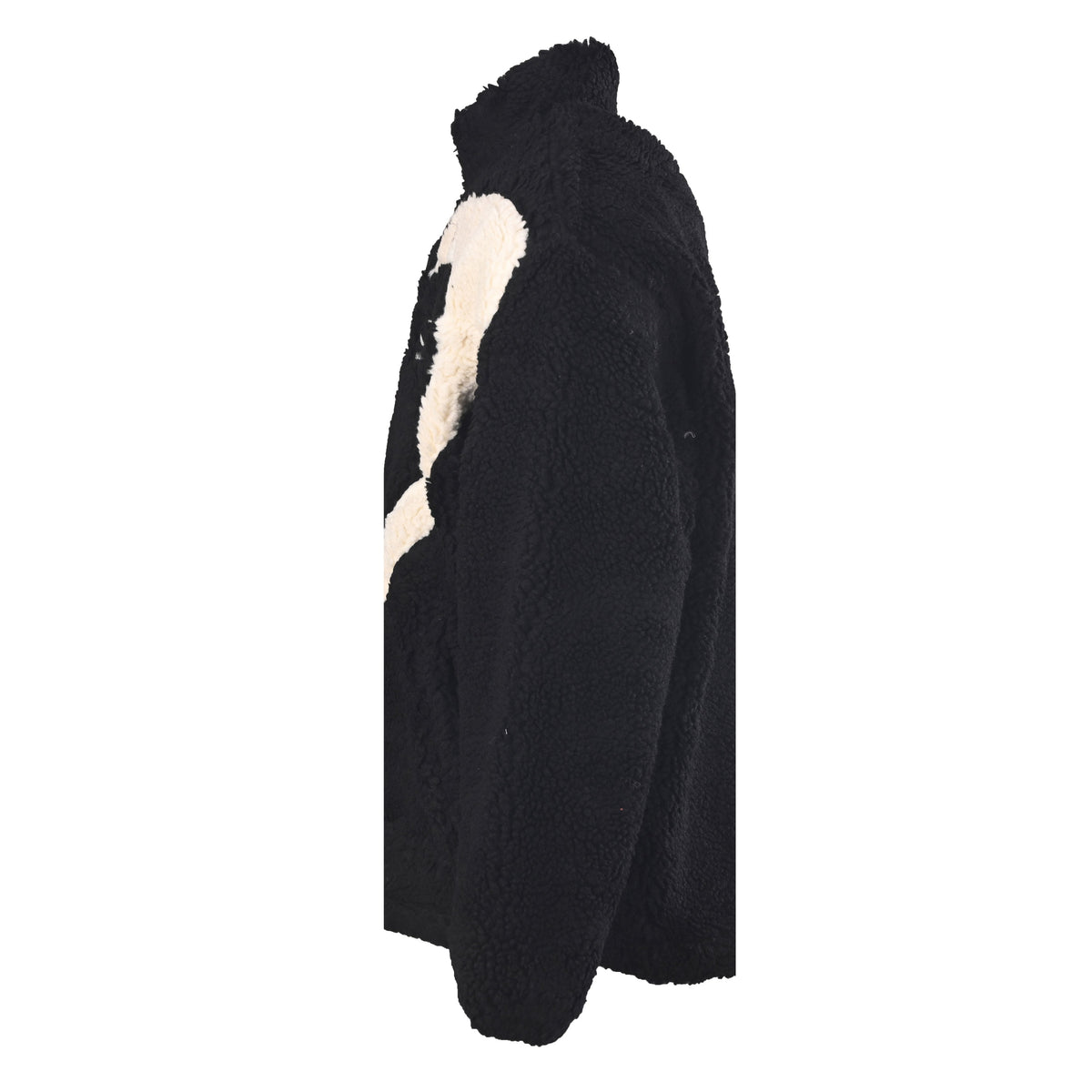 Balenciaga Black White Logo Fleece Zip Jacket