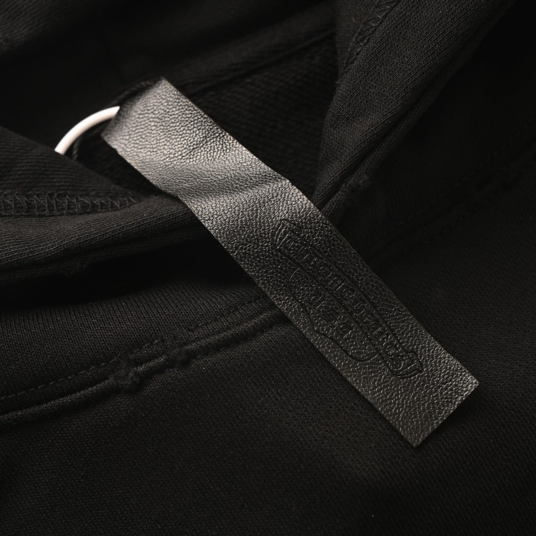 Chrome Hearts Black Pink Cross Embroidered Pullover Hoodie