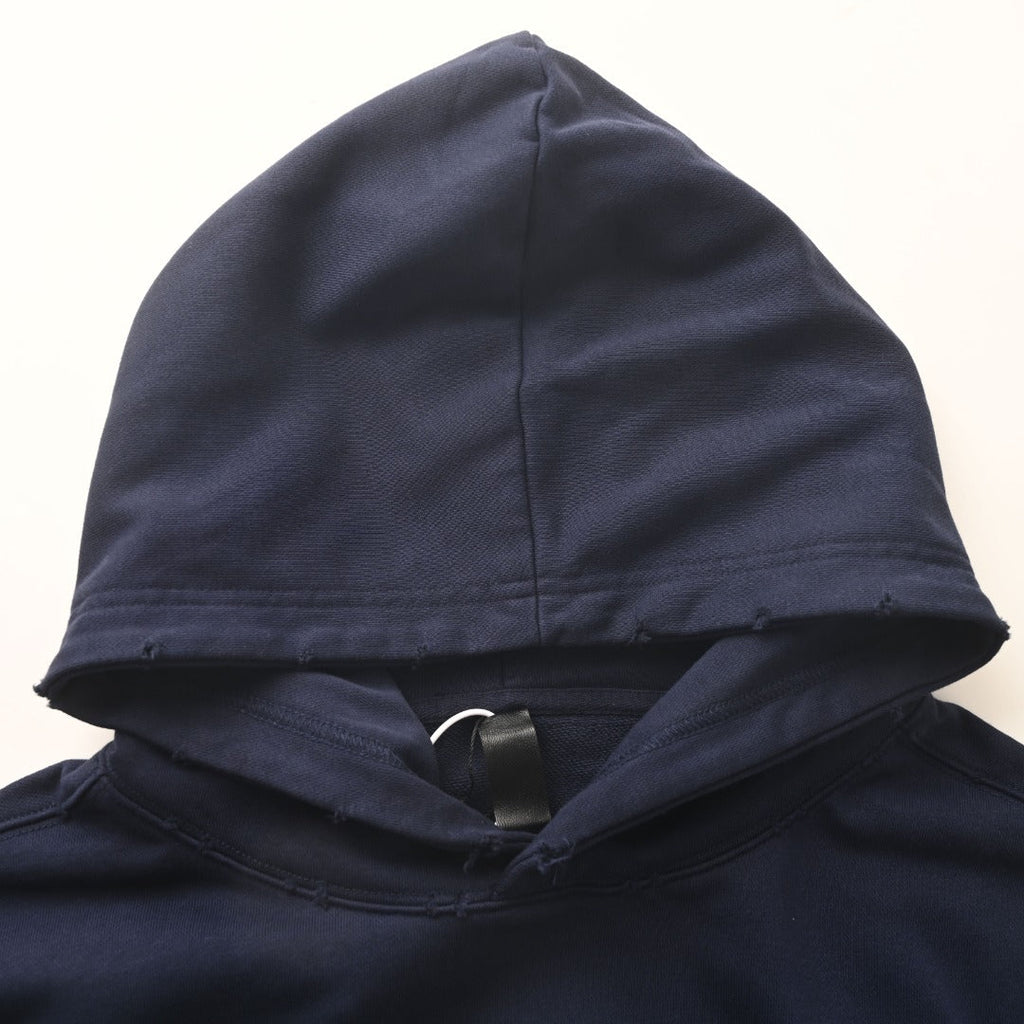 Chrome Hearts Navy Pink Cross Embroidered Pullover Hoodie
