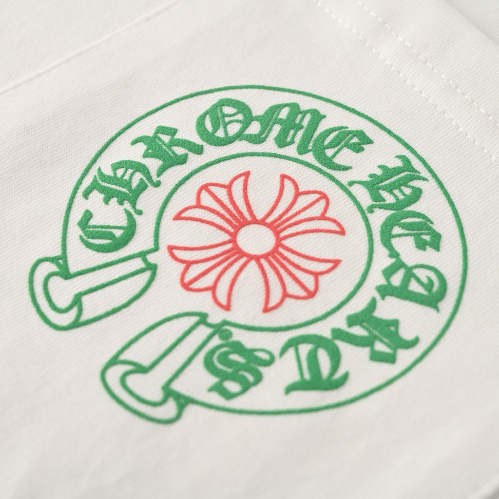 Chrome Hearts White STAFF Horseshoe Pocket Long Sleeve Tee