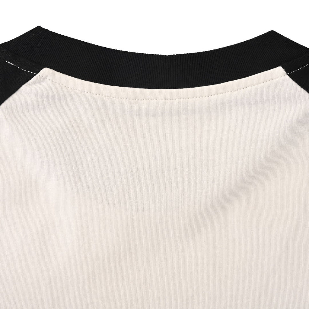 Chrome Hearts Black White Raglan Sleeve Flag Print Long Sleeve Tee