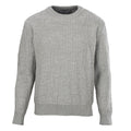 Dior Grey Oblique Cable Knit Crew Neck Sweater