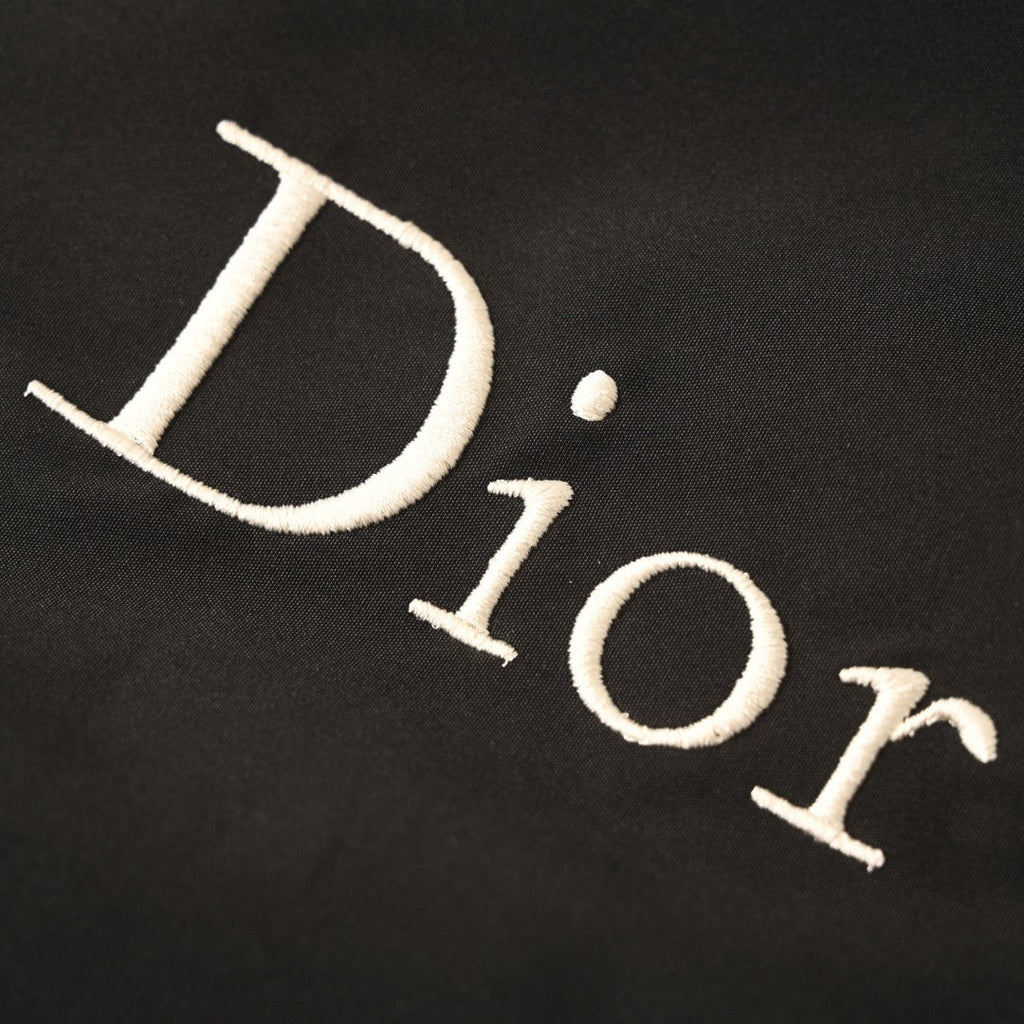 Dior Black Avenue Montaigne Embroidered Zip Bomber Jacket