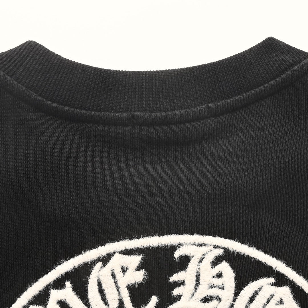 Chrome Hearts Black Beijing Horseshoe Logo Crew Sweatshirt