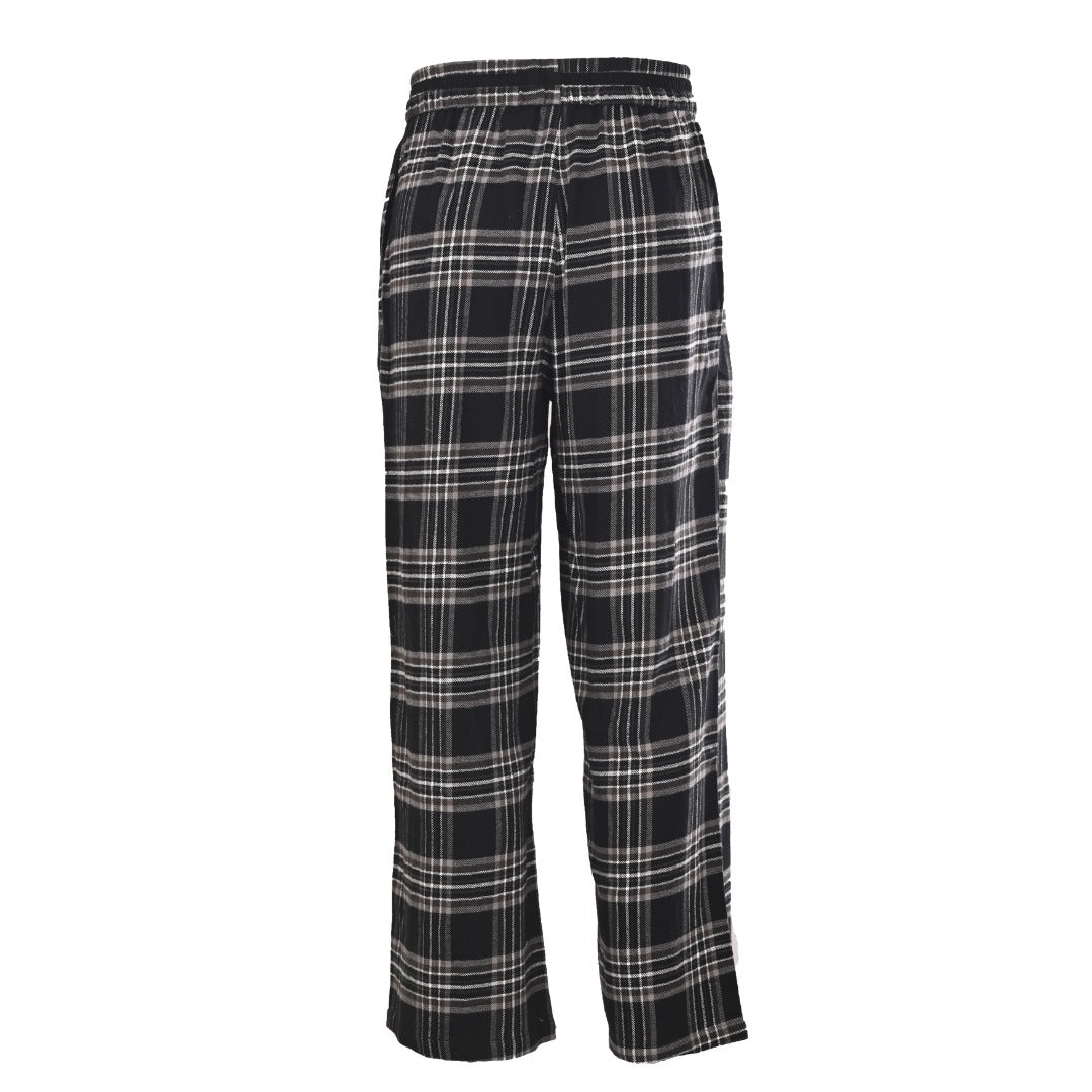 Chrome Hearts Black Plaid Drawstring Wide Leg Pants